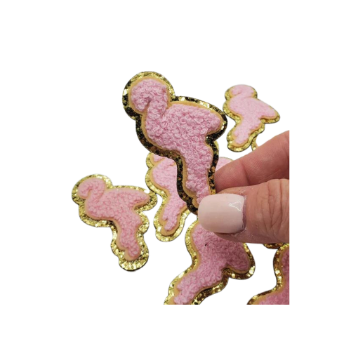 Pink Flamingo Chenille Patch