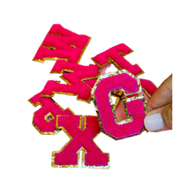 Load image into Gallery viewer, Hot Pink Chenille Varsity Single Letter
