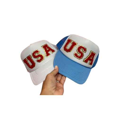USA Trucker Front Mesh Snapback Hat