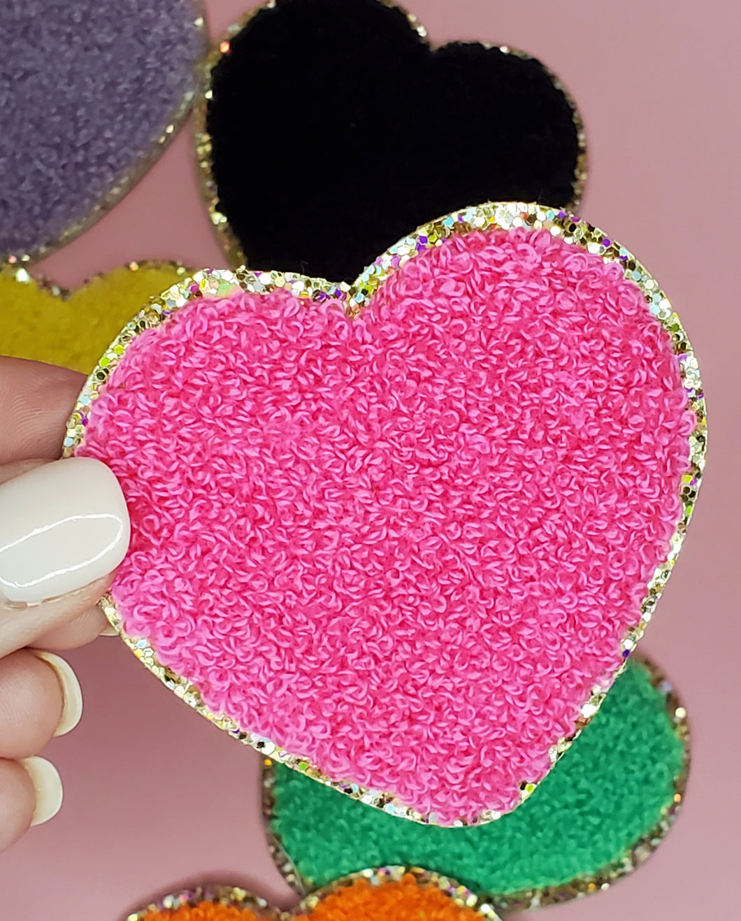 Heart Chenille Patch ~ Brights